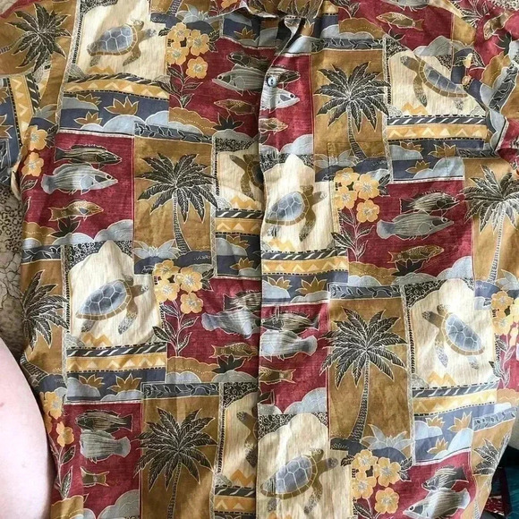 Tori Richards Men's Turtle Hawaii Shirt Size L - Picture 2 of 4